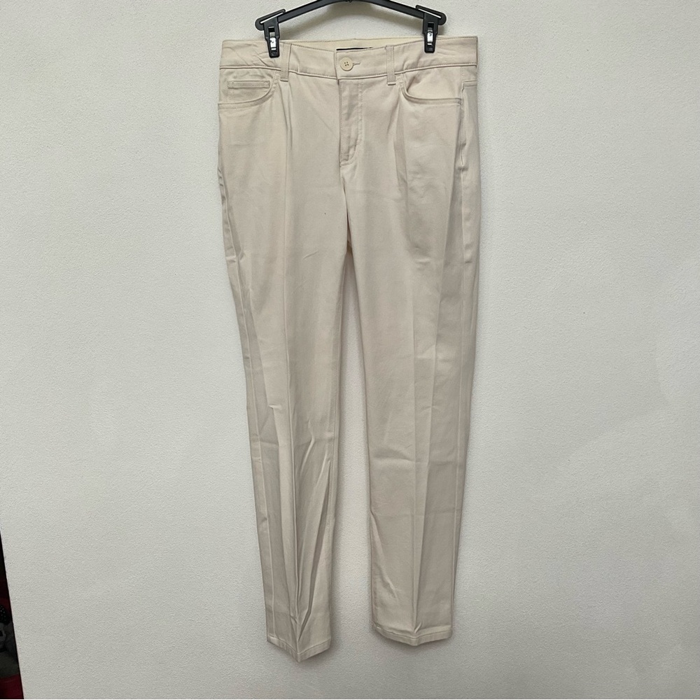 Chaps White Straight Leg Jeans Size 8 Basic Career Work Spring Summer Stretchy